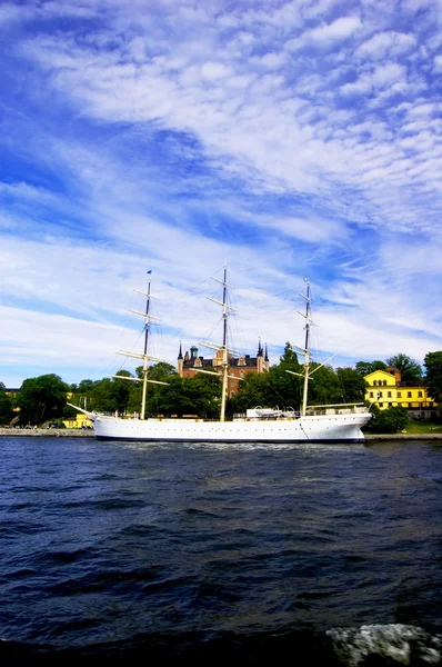 Stary jacht w Sztokholmie — Zdjęcie stockowe