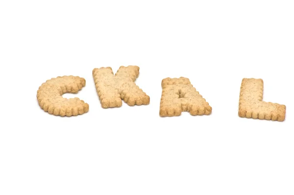 "Ckal» κείμενο από τα cookies — Φωτογραφία Αρχείου