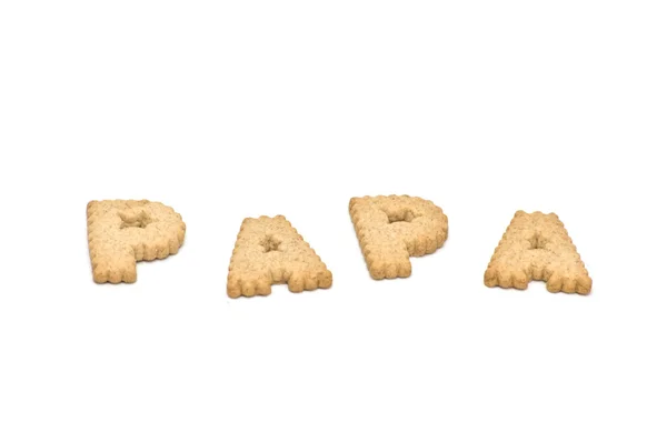 "Papa "texto de cookies — Fotografia de Stock