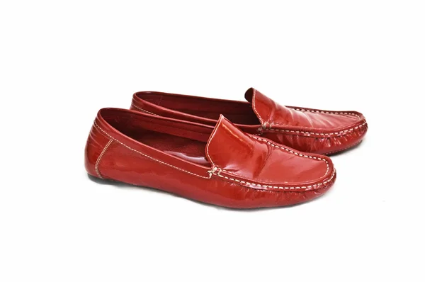 Красная женская обувь Стоковое Изображение