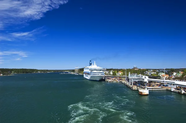 Navio de cruzeiro em Mariehamn Imagens Royalty-Free