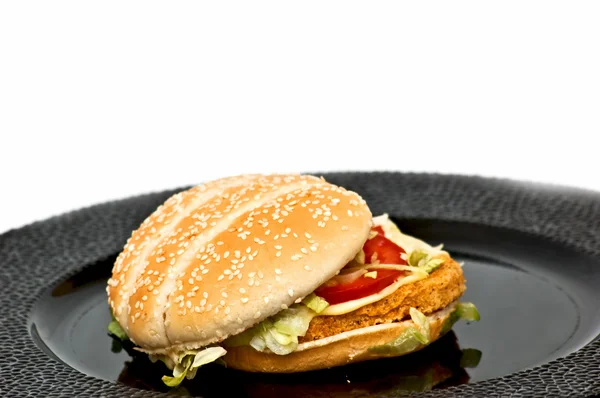 Kurczak burger Zdjęcia Stockowe bez tantiem