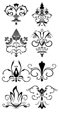 Collection patterns, design, decor clipart