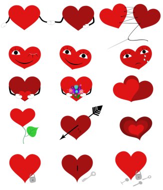 Set hearts clipart