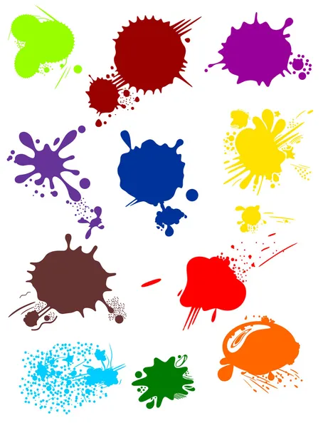 Différents taches colorées — Image vectorielle