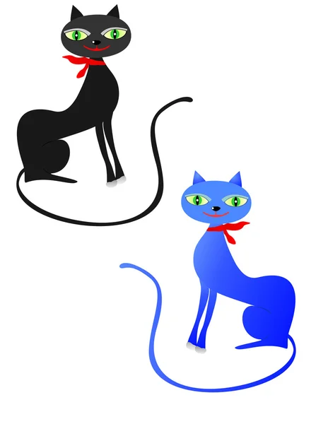 Karikatür kedi — Stok Vektör