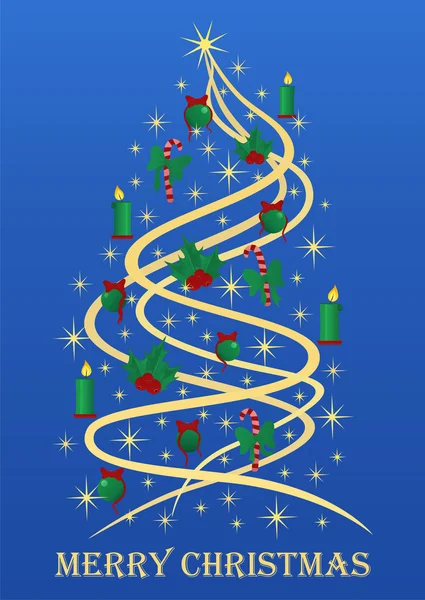 Stylové vánoční strom — Stockový vektor