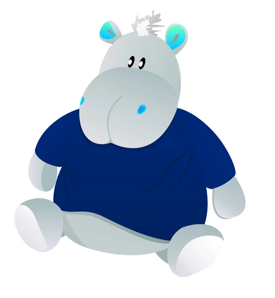 Hipopótamo de juguete — Vector de stock