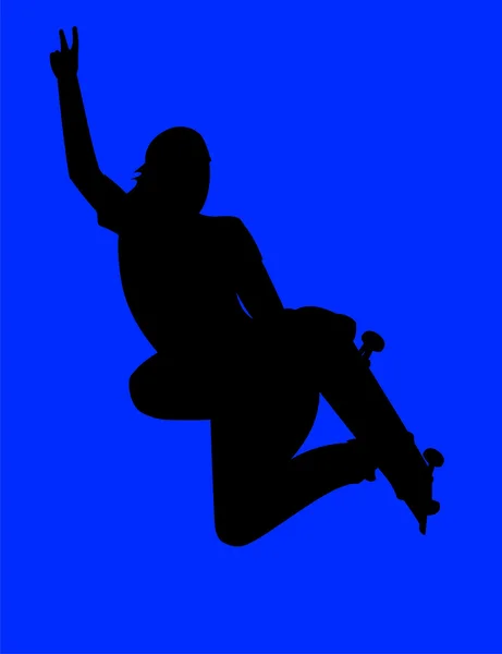 Skateborading adolescent — Image vectorielle