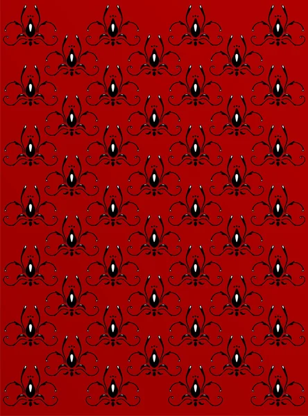 Roter Hintergrund mit Muster — Stockvektor