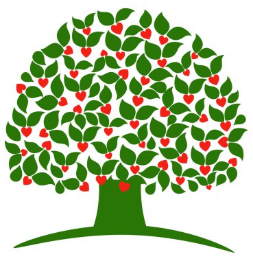 Love tree clipart