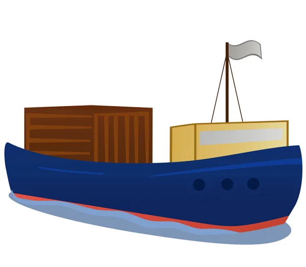 Frachtrahmen mit großer Box — Stockvektor