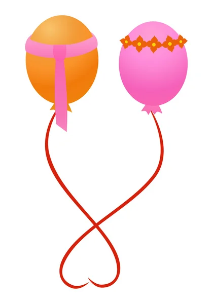 Ballon couple — Image vectorielle