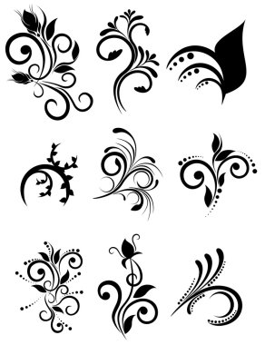 Vector floral element for design clipart