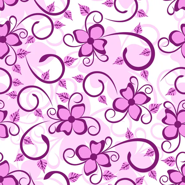 Fond sans couture avec un design floral — Image vectorielle
