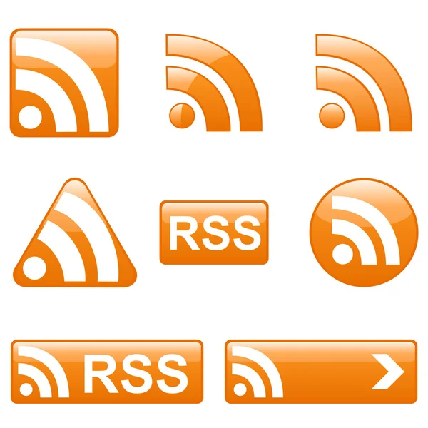 Set of RSS Buttons — Stock Vector