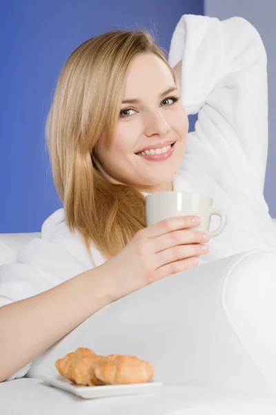 Sexy woman resting at home — Stock Photo, Image