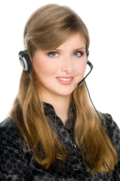 Business mulher operador de suporte ao cliente — Fotografia de Stock