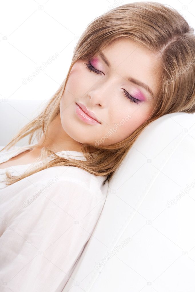 Picture of sleeping teenage girl