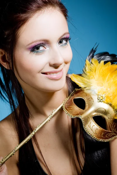 Woman with carnival mask Royalty Free Stock Photos