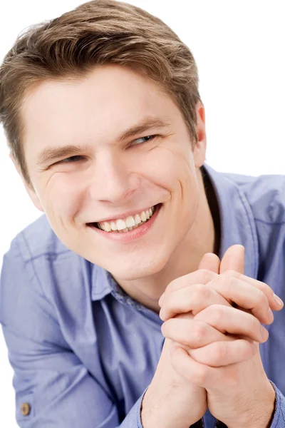 Jóképű férfi mosolyogva — Stock Fotó