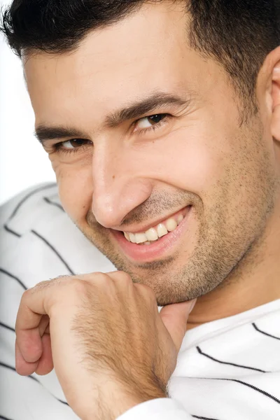 Szép mosolygó ember portréja — Stock Fotó