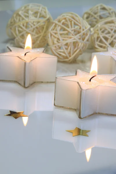 Star shaped candles — Stock Photo, Image