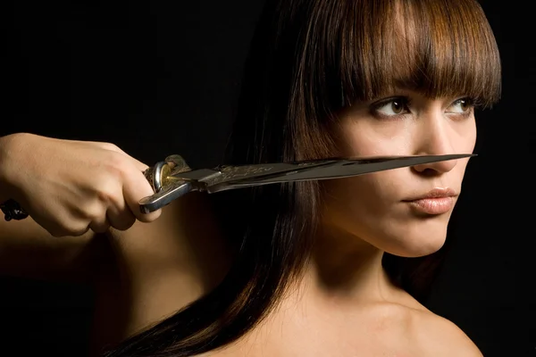 stock image The young woman with a dagger