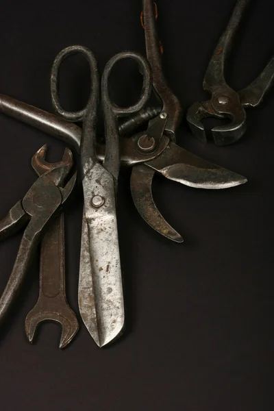 Retro-styled metalwork tools — Stock Photo, Image