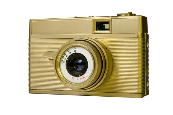 Staromódní zlatá kamera Royalty Free Stock Obrázky