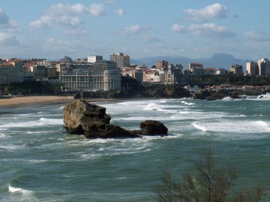 Seaside of Biarritz clipart