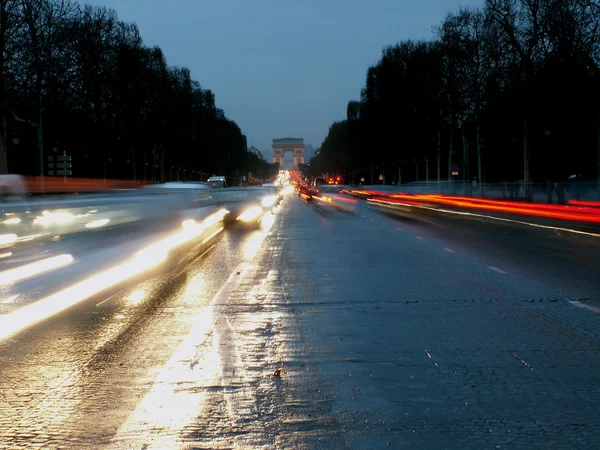Champs-Elysees Bulvarı Stok Resim