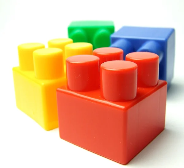Color bloques de construcción juguete — Foto de Stock