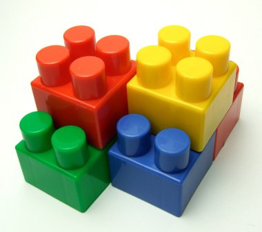 Color play blocks clipart