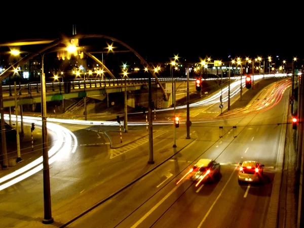 stock image City lights at night