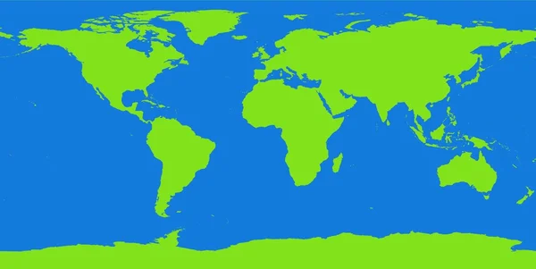 Weltkarte Konturkontinente — Stockfoto
