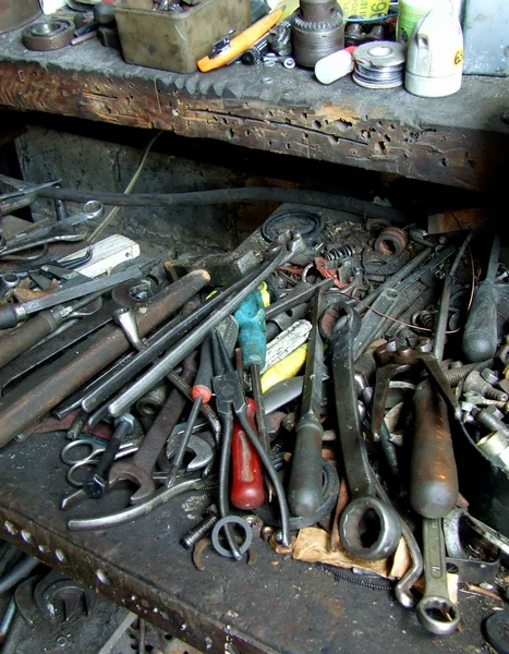 stock image Table with tools