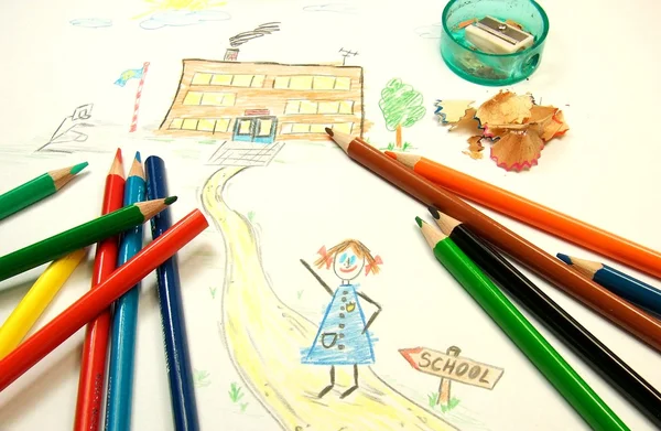 Dětské kresby — Stock fotografie