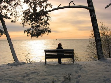 Sunset in Nida, Curonian Spit clipart