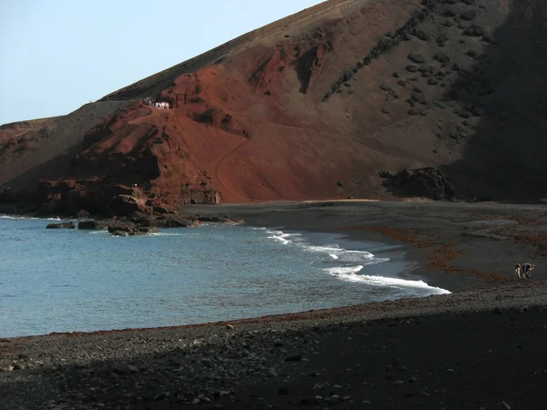 Wulkanicznej plaży w lanzarote — Zdjęcie stockowe