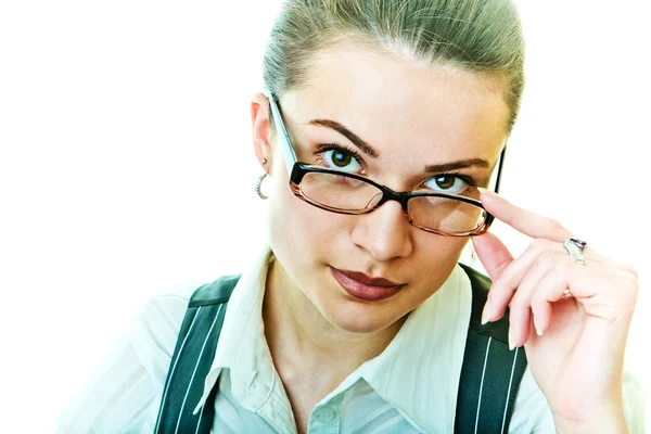 Retrato de mujer de negocios en gafas —  Fotos de Stock