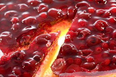 Cherry and cranberry cake. clipart