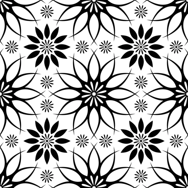 Negro-blanco patrón inconsútil abstracto — Archivo Imágenes Vectoriales