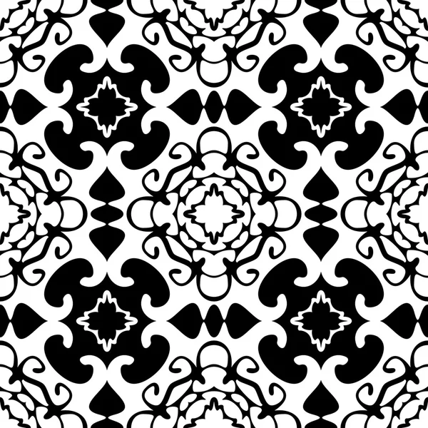 黑白色抽象无缝模式 — 图库矢量图片