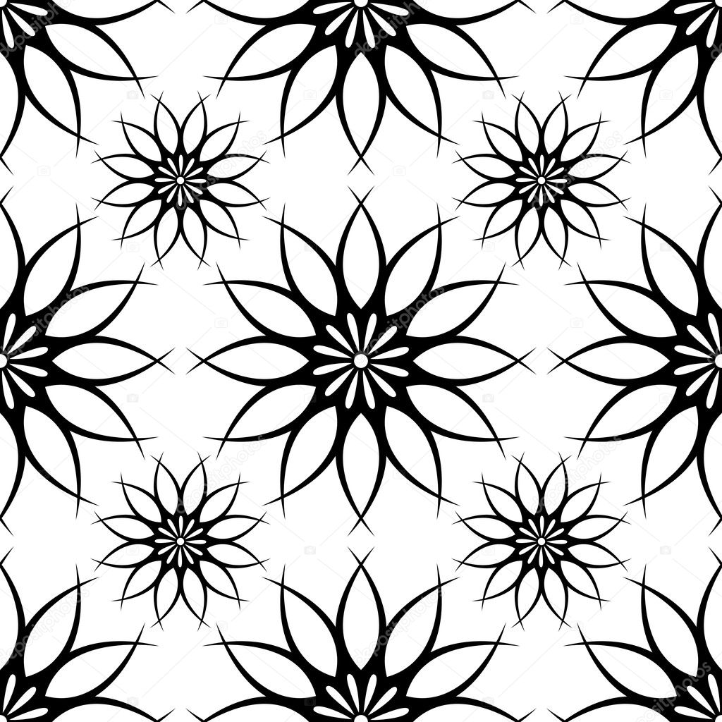 Floral abstract seamless repeat pattern