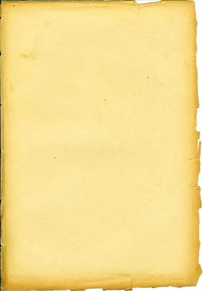 Жовтий аркуш паперу зі старої книги — стокове фото