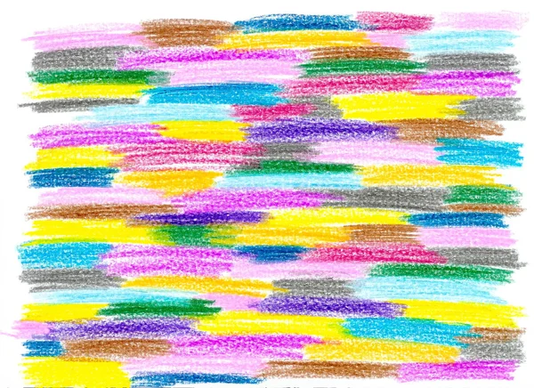 Desenho de padrão infantil, desenhado por lápis de cor — Fotografia de Stock