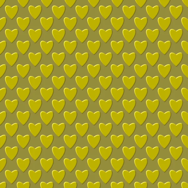 Absztrakt varrat nélküli mintát, golden hearts — Stock Fotó