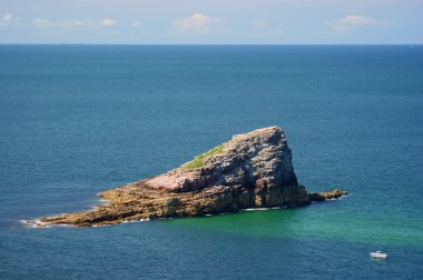 uçurum kıyılarında Brittany, Fransa