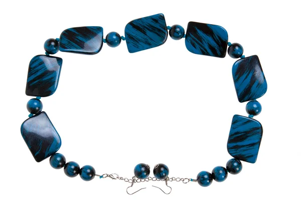Blue necklace — Stock Photo, Image